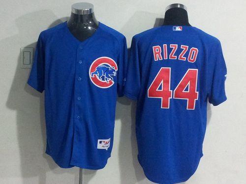 Cubs #44 Anthony Rizzo Blue Cool Base Stitched MLB Jersey - Click Image to Close